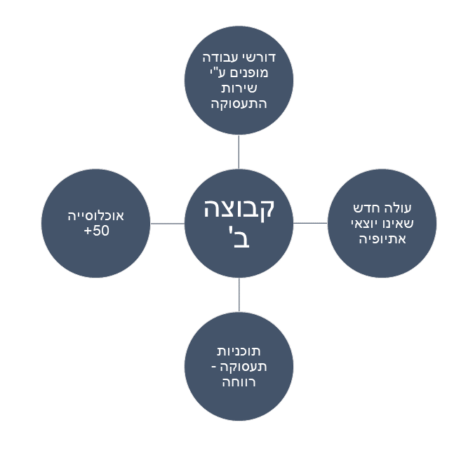 קבוצה ב' גובה המימון נע בין 65% -85% לקורסי הייטק